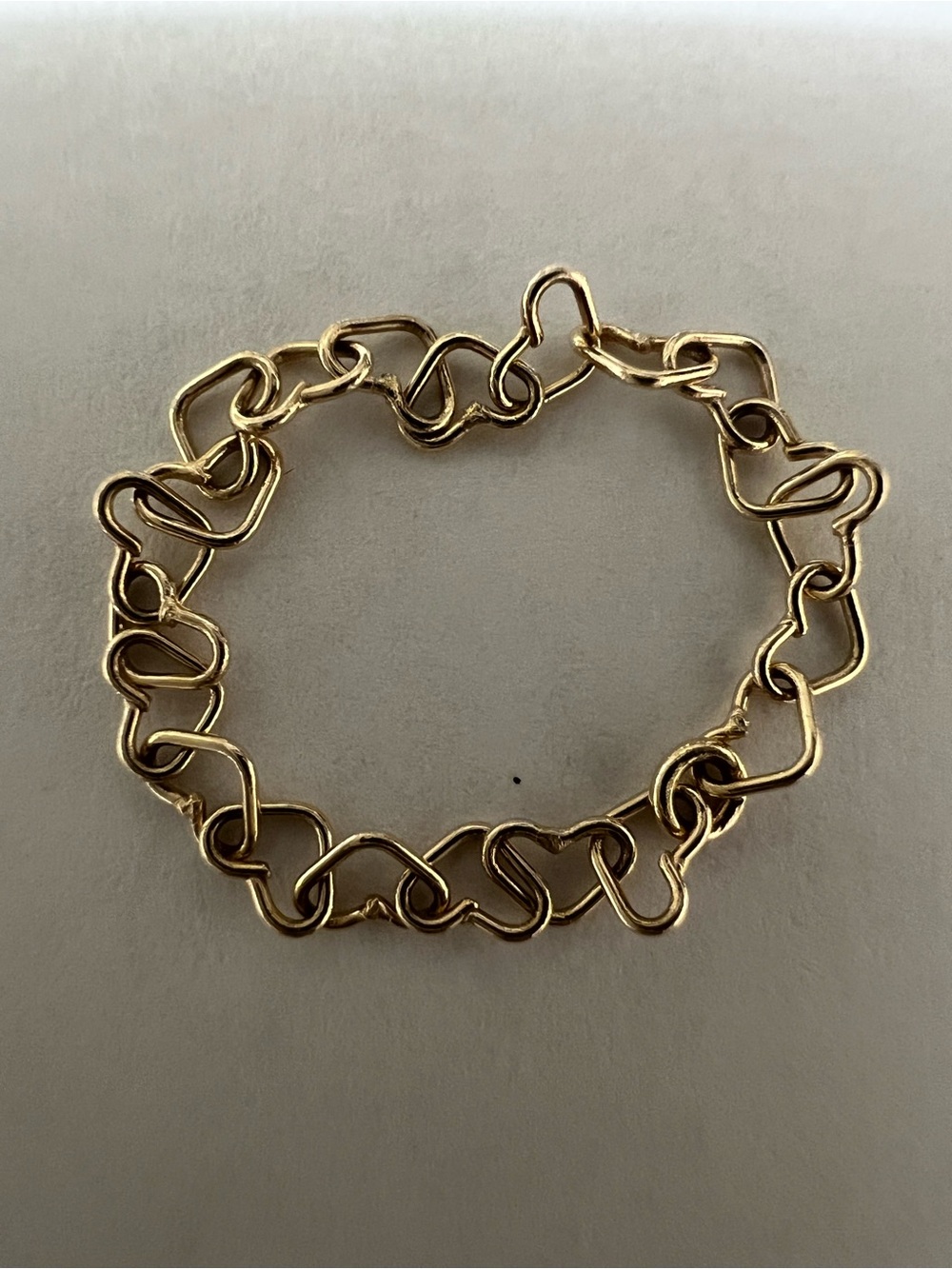 Gold Heart-Link Ring - Women Jewelry
